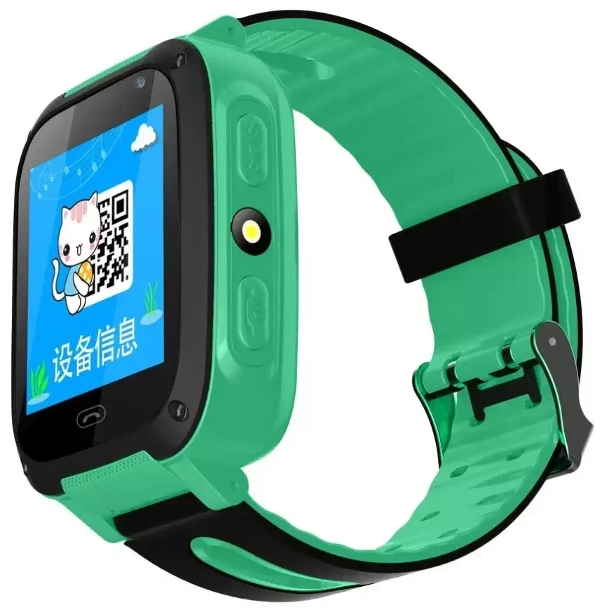 Детские умные часы SMART BABY S4 с функцией телефона (зелёный с чёрным) - фото 2 - id-p211494207