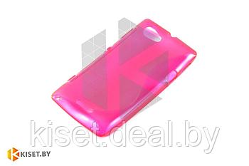 Силиконовый чехол для Sony Xperia L, розовый