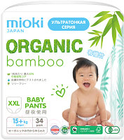 Подгузники-трусики детские Mioki Organic Bamboo XXL 15+кг