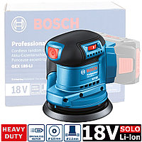 Эксцентриковая шлифмашина аккумуляторная GEX 185-LI Professional BOSCH (06013A5020)