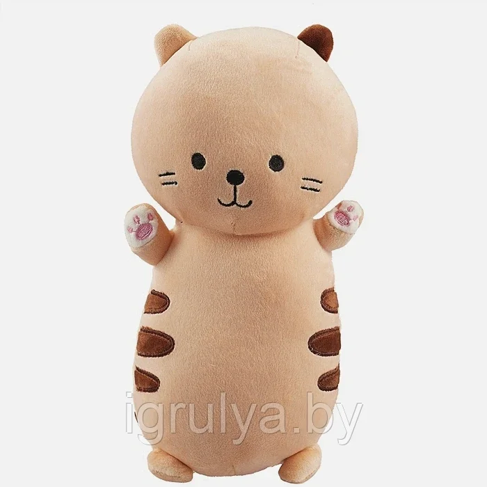Мягкая игрушка «Котик на спине» подушка-обнимашка, рыжий, 42 см - фото 1 - id-p211503690