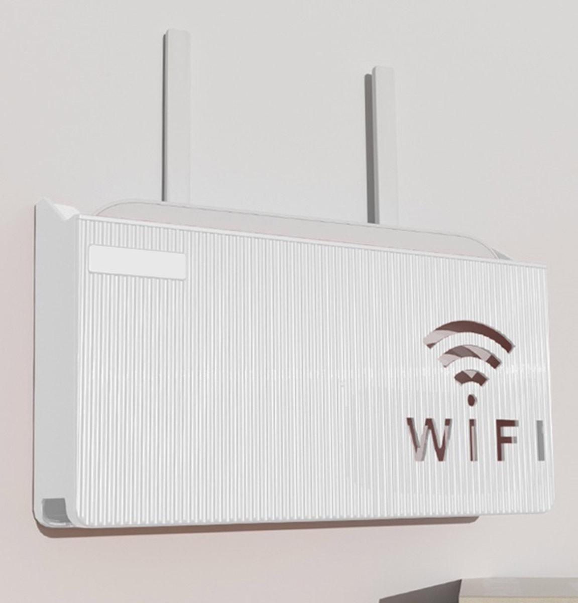 Пластиковый держатель для WiFi роутера белый SiPL - фото 3 - id-p211503714