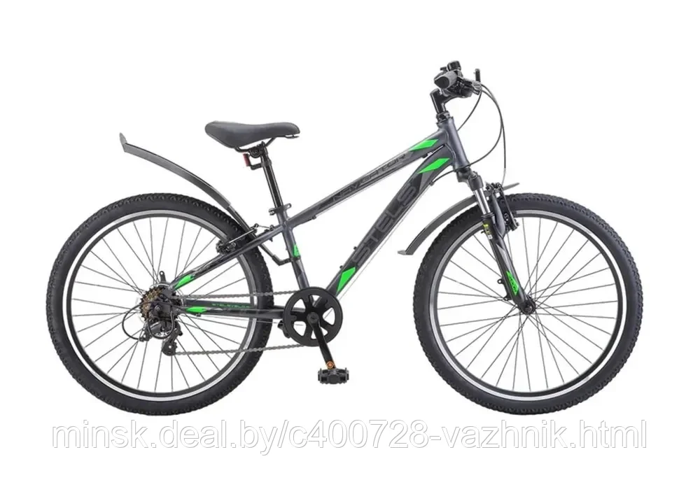 Велосипед Stels Navigator 400 V 24" серо-зеленый 2023 - фото 4 - id-p211504007