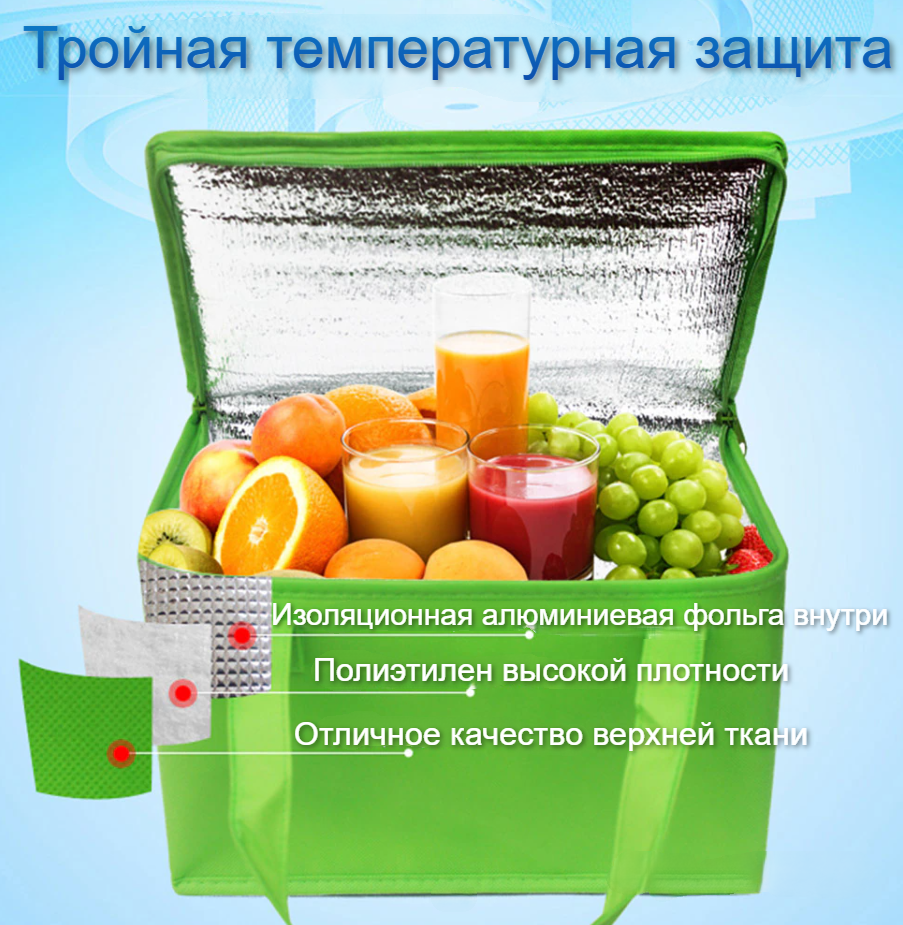 Сумка - холодильник Гренландия 15 л., Зеленая - фото 6 - id-p211504080