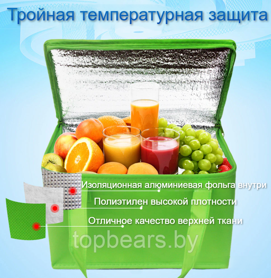 Сумка - холодильник Гренландия 15 л., Зеленая - фото 6 - id-p211504788