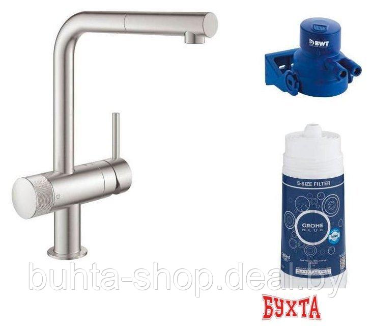 Стационарная система "под мойкой" Grohe Blue Pure Minta 119707 (суперсталь) - фото 1 - id-p211454745