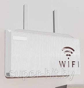 Пластиковый держатель для WiFi роутера белый SiPL, фото 2