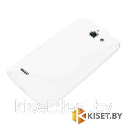 Силиконовый чехол Experts Huawei Ascend G610, белый с волной - фото 1 - id-p211505905