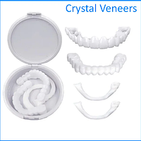 Съемные виниры для зубов Crystal Veneers верх и низ.Улучшенное качество!