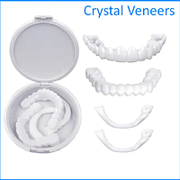 Виниры для зубов Crystal Veneers. Набор для верхних и нижних зубов.Улучшенное качество!