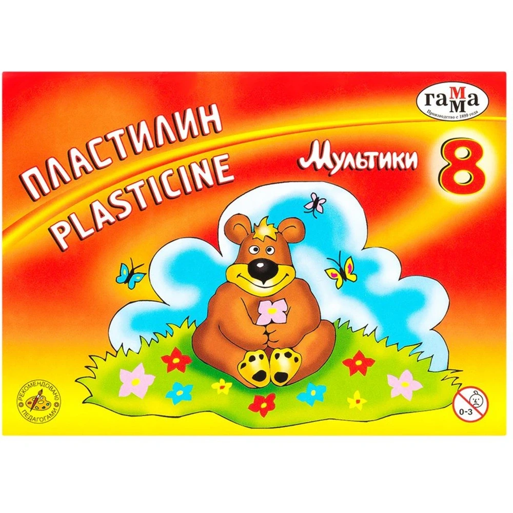 Пластилин "МУЛЬТИКИ" 8 цветов (Цена с НДС)