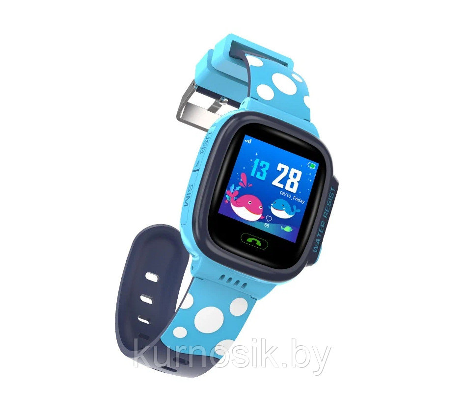Детские умные часы Smart Baby Watch Y92 с GPS, камера, фонарик синие - фото 4 - id-p211513073