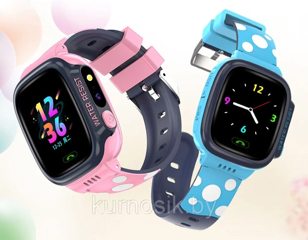 Детские умные часы Smart Baby Watch Y92 с GPS, камера, фонарик синие - фото 2 - id-p211513073