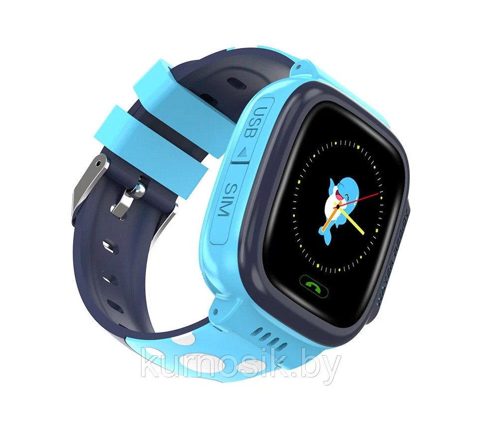 Детские умные часы Smart Baby Watch Y92 с GPS, камера, фонарик синие - фото 6 - id-p211513073