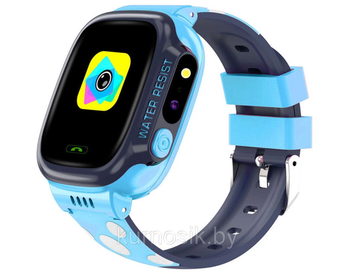 Детские умные часы Smart Baby Watch Y92 с GPS, камера, фонарик синие - фото 8 - id-p211513073
