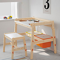 Детский письменный регулируемый стол. Растущий стол + скамья.