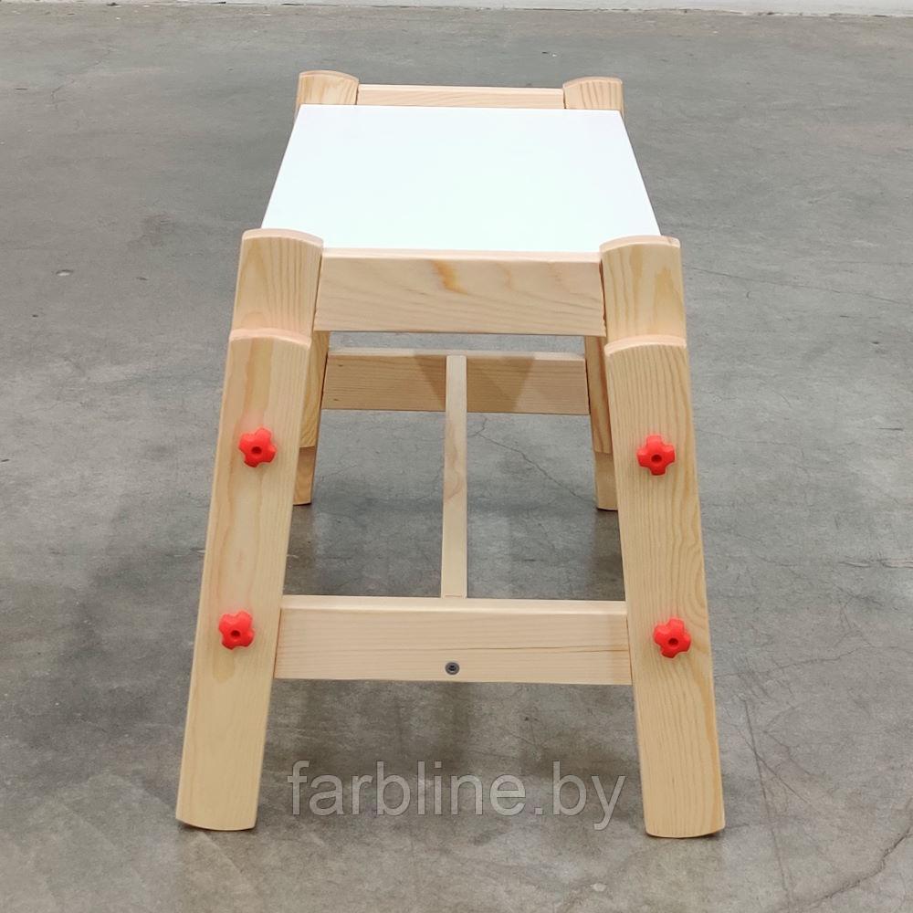 Детский письменный регулируемый стол. Растущий стол + скамья. - фото 9 - id-p211513262