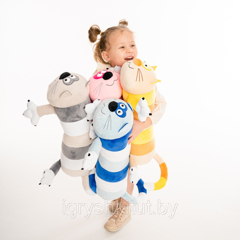 Мягкая игрушка обнимашка "Кот-батон", 40 см, разные цвета - фото 3 - id-p211513469