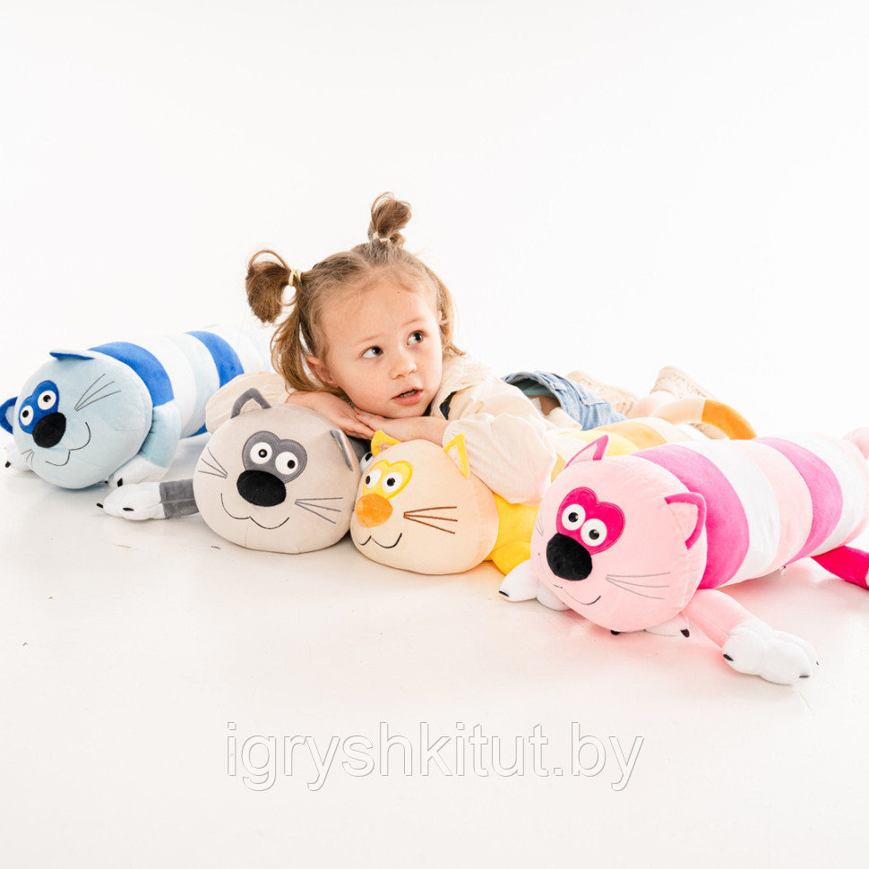 Мягкая игрушка обнимашка "Кот-батон", 40 см, разные цвета - фото 4 - id-p211513469