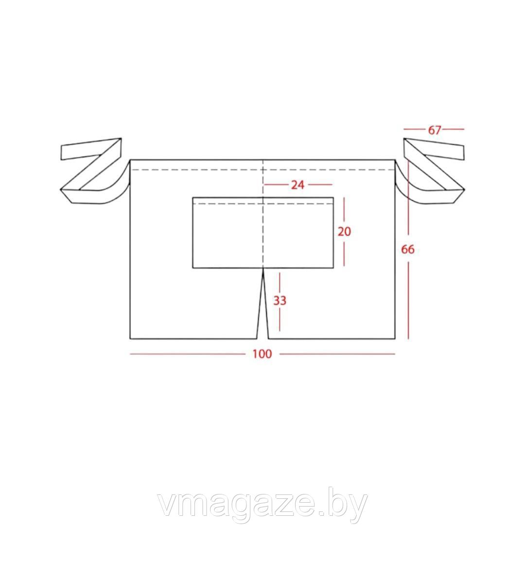 Фартук универсальный официанта поясной (цвет серый) - фото 9 - id-p211519569