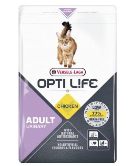 Сухой корм для кошек Opti Life Cat Adult Urinary (курица) 2.5 кг - фото 1 - id-p211520001