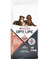 Сухой корм для собак Opti Life Adult Skin Care Medium&Maxi (лосось, рис) 12.5 кг