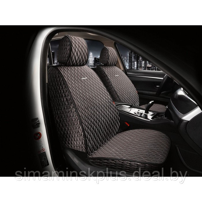 Накидки на передние сиденья CarFashion ICEBERG FRONT, цвет серый/черный/т.серый - фото 1 - id-p211520750