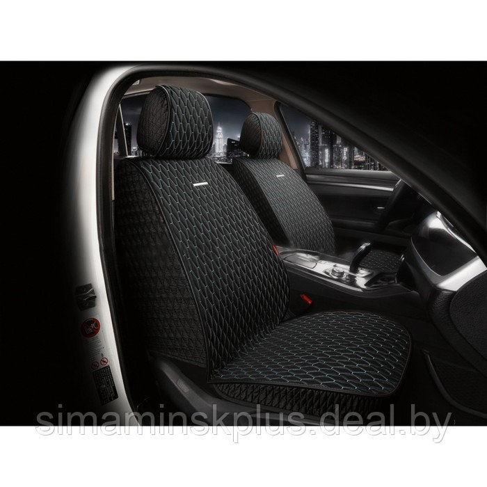 Накидки на передние сиденья CarFashion ICEBERG FRONT, цвет черный/черный/т.серый - фото 1 - id-p211520754