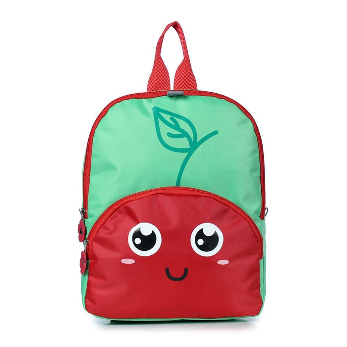 Рюкзак детский, отдел на молнии, цвет салатовый/красный 23х29х7,5см - фото 1 - id-p211520363