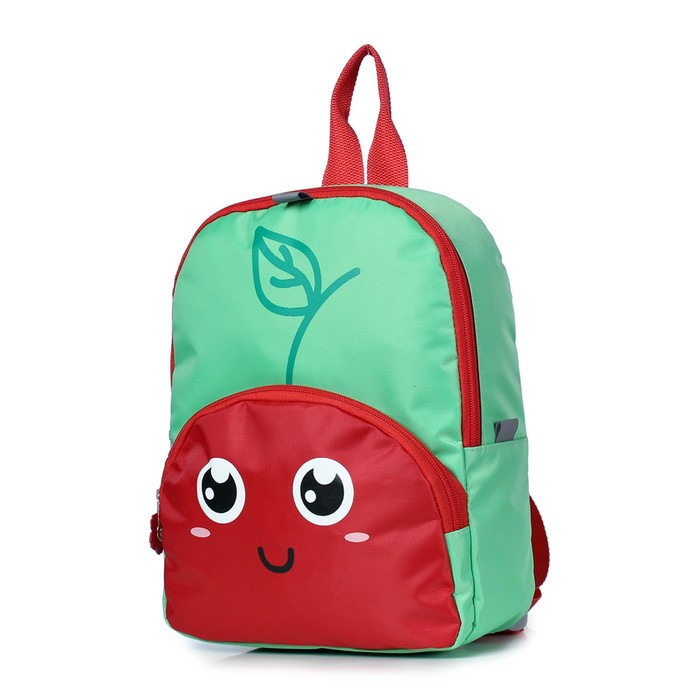 Рюкзак детский, отдел на молнии, цвет салатовый/красный 23х29х7,5см - фото 2 - id-p211520363