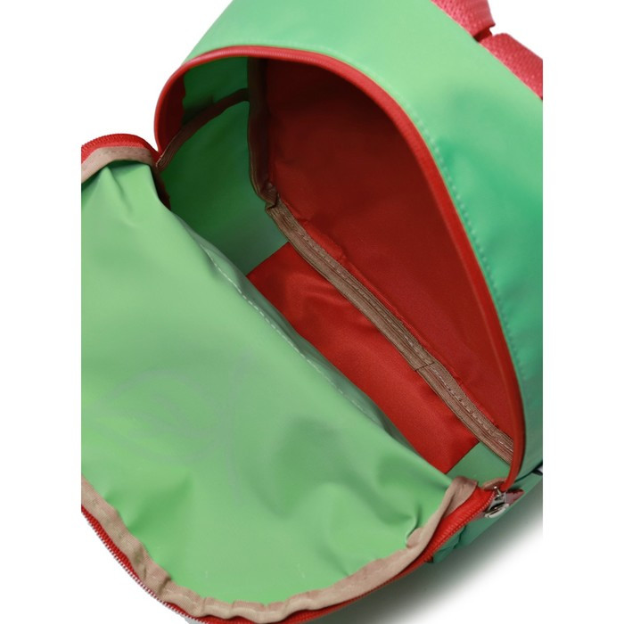 Рюкзак детский, отдел на молнии, цвет салатовый/красный 23х29х7,5см - фото 5 - id-p211520363