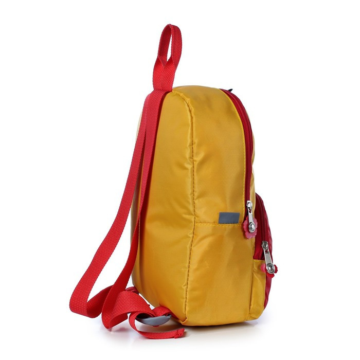 Рюкзак детский, отдел на молнии, цвет жёлтый/красный 23х29х7,5см - фото 4 - id-p211520364
