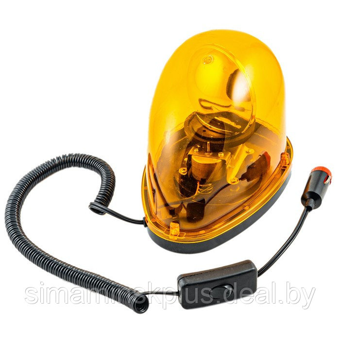 Маяк сигнальный TOPAUTO с магнитом, лампа 24 В, 10 Вт, форма капля с выключателем - фото 1 - id-p211520406