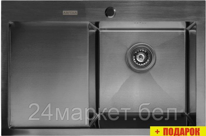 Кухонная мойка ARFEKA AF 780*505 R Black PVD Nano - фото 1 - id-p211451904