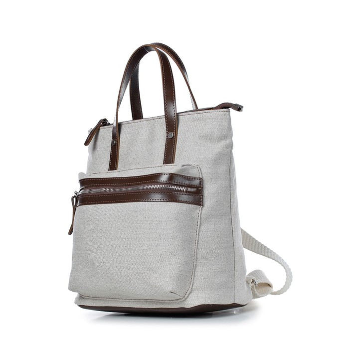 Рюкзак молодежный, цвет молочный/коричневый - фото 1 - id-p211521001