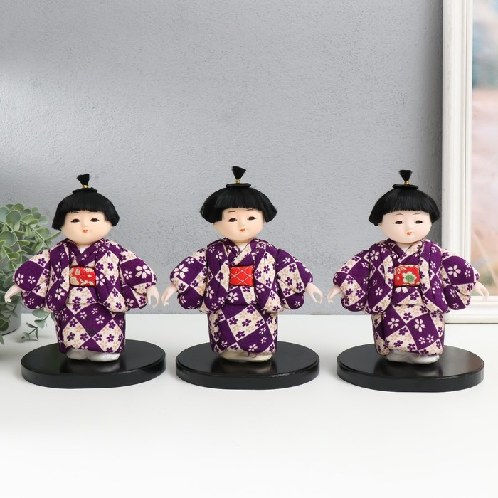 Кукла коллекционная "Маленькая девочка в красочном кимоно" МИКС 12,5х15х21 см - фото 1 - id-p211522763