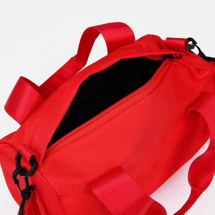 Сумка спортивная на молнии, наружный карман, цвет красный - фото 3 - id-p211521028