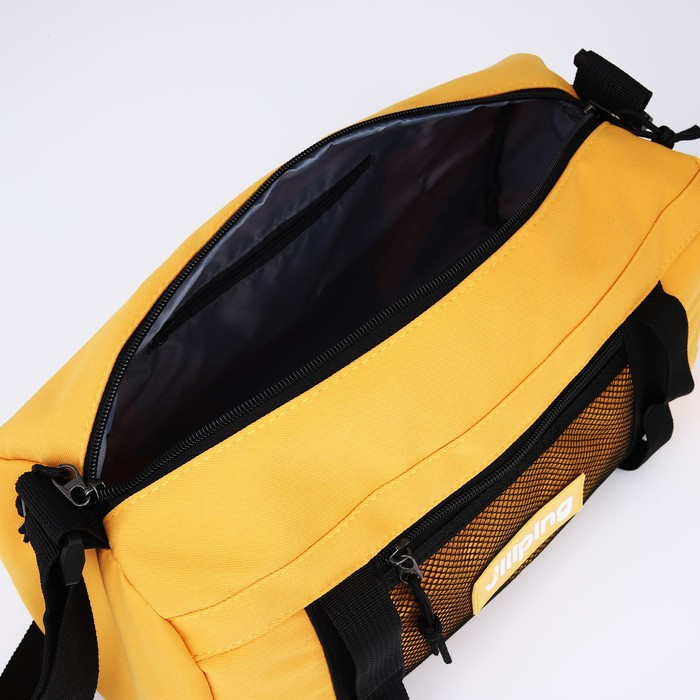 Сумка спортивная на молнии, наружный карман, цвет жёлтый - фото 3 - id-p211521032