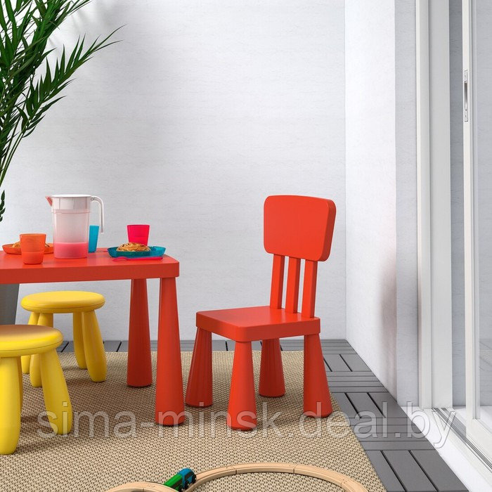 Детский стул МАММУТ, для дома и улицы, красный - фото 3 - id-p211522588