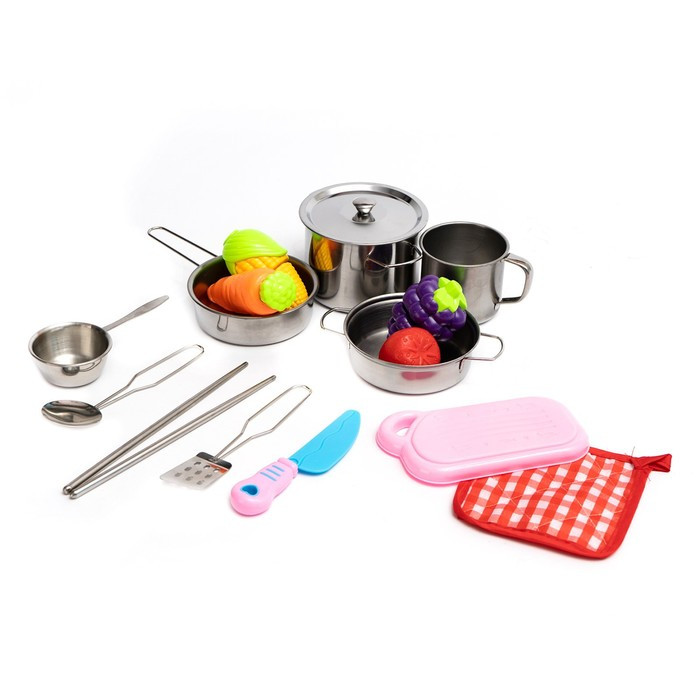 Набор металлической посуды «Повар» 15 предметов - фото 1 - id-p211522056