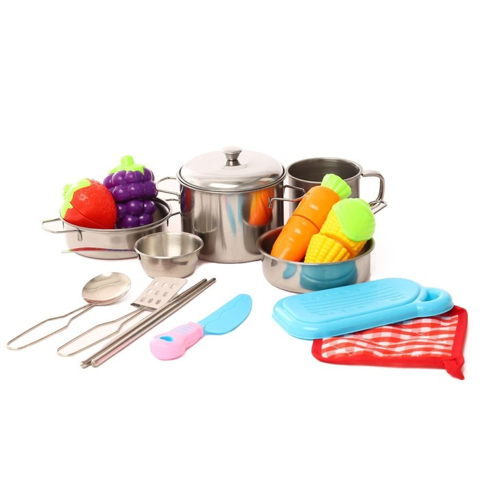 Набор металлической посуды «Повар» 15 предметов - фото 2 - id-p211522056
