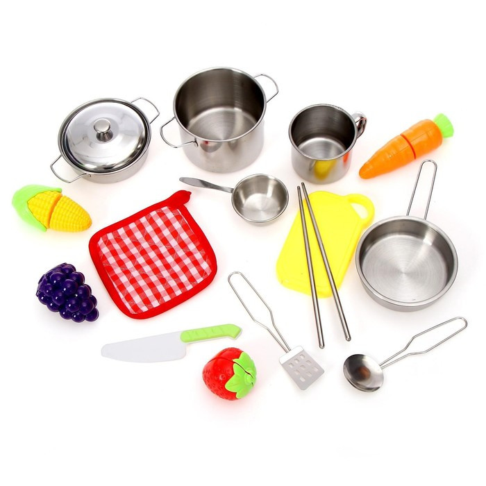 Набор металлической посуды «Повар» 15 предметов - фото 3 - id-p211522056