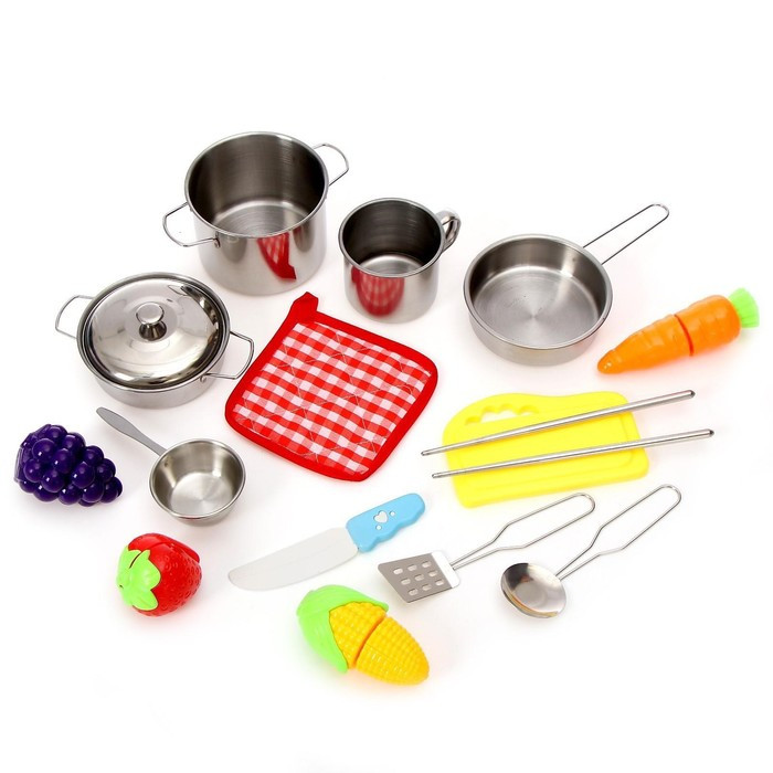 Набор металлической посуды «Повар» 15 предметов - фото 4 - id-p211522056