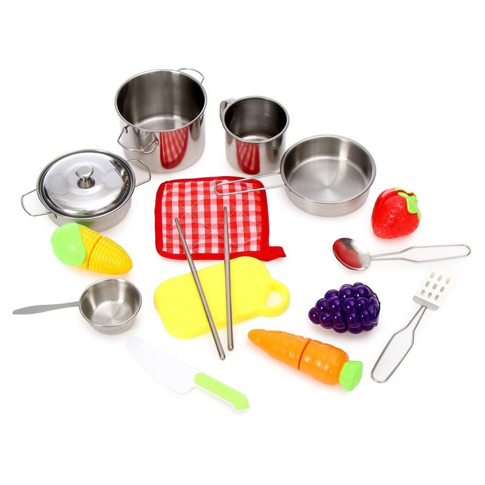 Набор металлической посуды «Повар» 15 предметов - фото 5 - id-p211522056
