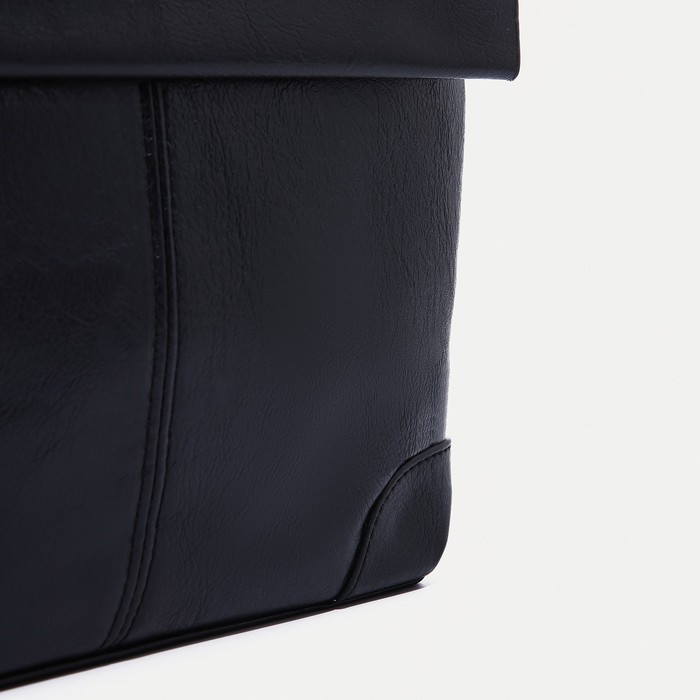 Сумка мужская на молнии, 2 наружных кармана, цвет чёрный - фото 3 - id-p211521500