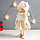 Кукла интерьерная "Девочка в кружевной юбочке с оленьими рожками и сердцем" 18х13х39 см, фото 3