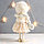 Кукла интерьерная "Девочка в кружевной юбочке с оленьими рожками и сердцем" 18х13х39 см, фото 4