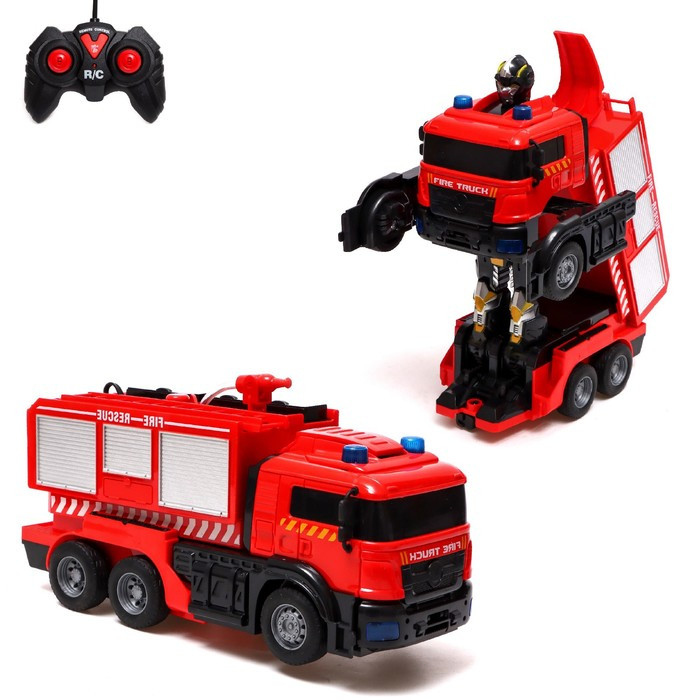 Робот радиоуправляемый «Пожарная машина», трансформируется, световые и звуковые эффекты - фото 1 - id-p211524113