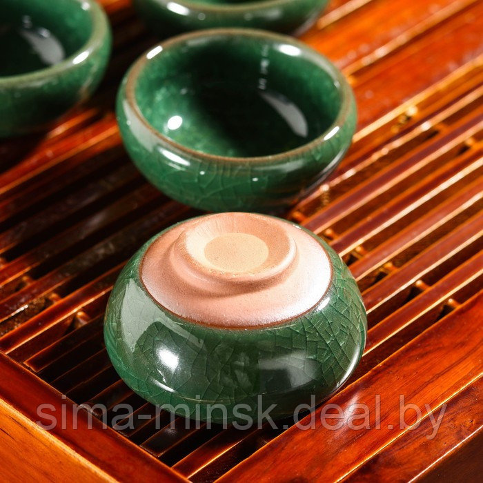 Набор для чайной церемонии керамический «Лунный камень», 7 предметов: чайник 150 мл, 6 пиал 50 мл, цвет - фото 3 - id-p211524813