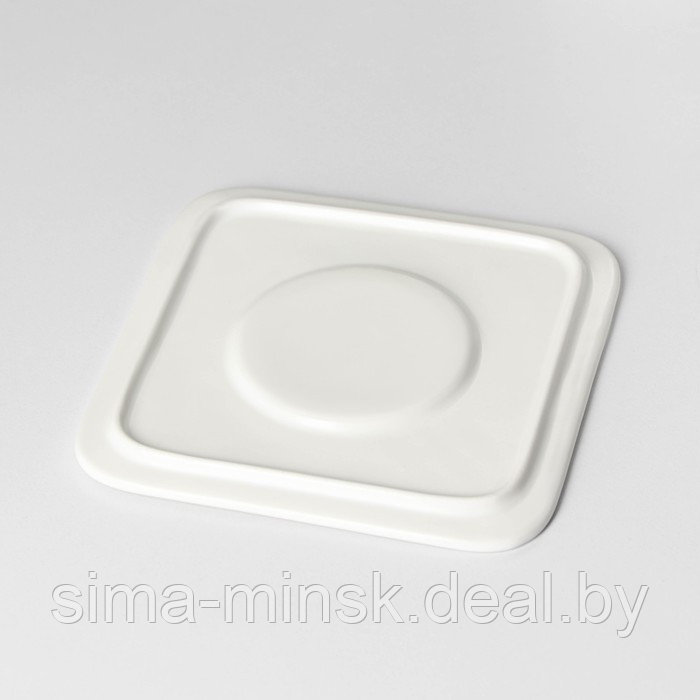 Чайная пара керамическая «Лист», 2 предмета: кружка с ложкой 180 мл, блюдце d=13,5 см, цвет белый - фото 3 - id-p211524815